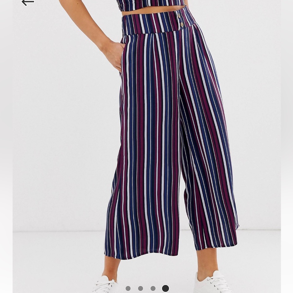 Hollister Striped Pants💜🩵💙🤍